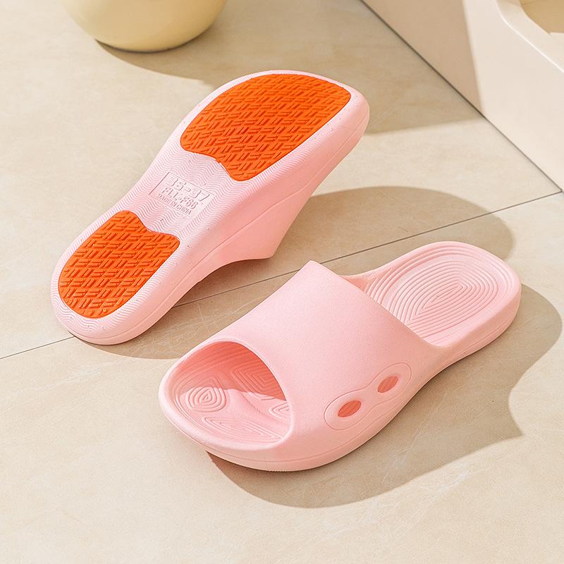 Men and Women's Solid Color Simple Indoor Slippers, Comfortable Breathable Anti-Slip Wear-Resistant Shock Absorbing Sandals
