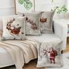 Christmas Pillow Case Linen Super Soft Peach Skin Home Sofa Cover Pillow Case Christmas Pillow