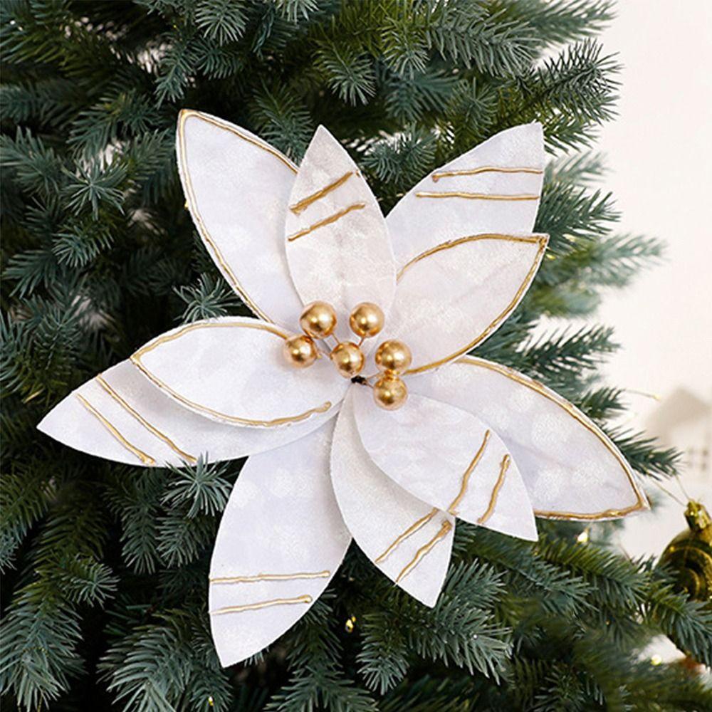 Realistic Christmas Velvet Flower Simulation Christmas Tree Decorations  Home New Year Decor Gifts