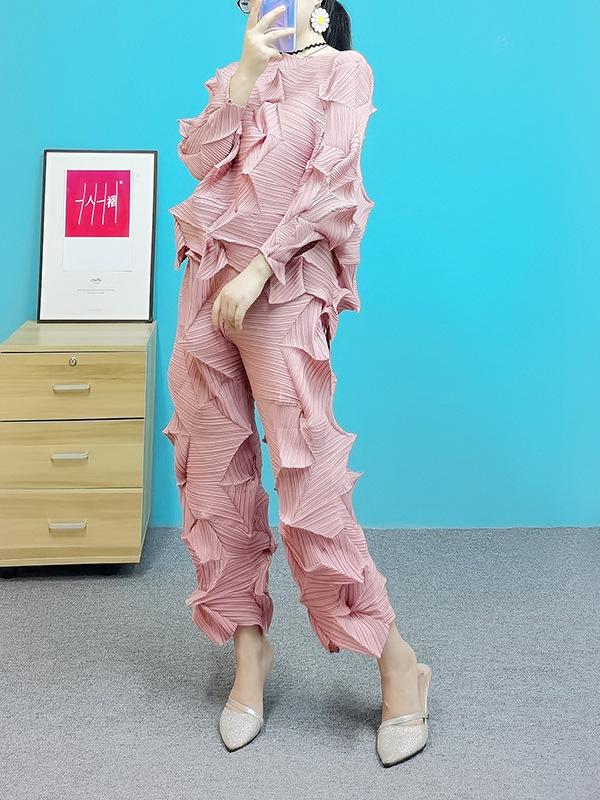 Plissierte Miyake Diamond Neun-Punkt Unregelmäßige Ananas-Hose - Frühjahr/Sommer-Kollektion 2025 [Auf Lager]