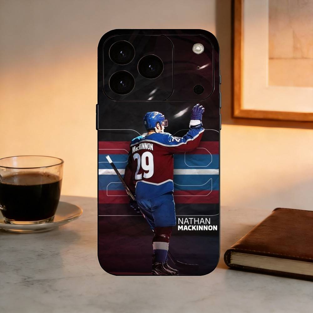 Hockey Player Nathan MacKinnon  Phone Case Silicone Soft For IPhone 17 16 15 14 13 12 11 X XR Plus Pro Max Plus iPhone13