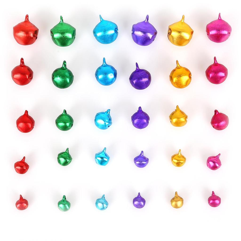50pcs Aluminum Jingle Bells Loose Beads Small For Festival Party Decoration Christmas Tree Decoration DIY Crafts Accessories CDN