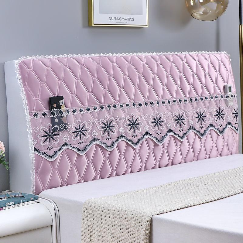 Four Season Universal Thickened Padded Headboard Cover Bedhead Fabric Full Protective Cover Solid Wood Soft Pack Bed Dust Cover