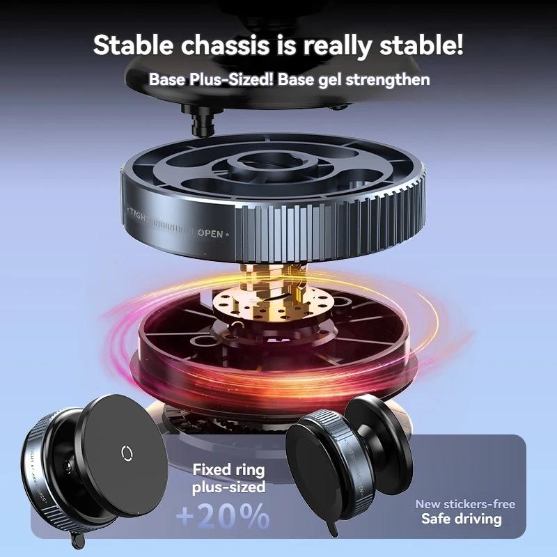 Magnetic Phone Holder Foldable Design 360° Adjustable Vacuum Car Mount For Cell Phone For iphone Live Streaming