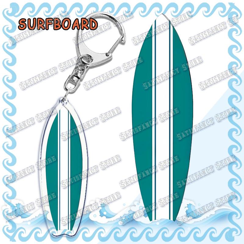 Waves Surfing Surfboard Keychains for Accessories Bag Bicycle Pendant Keyring Jewelry Fans Creative Beach Travel Gift Chaveiro