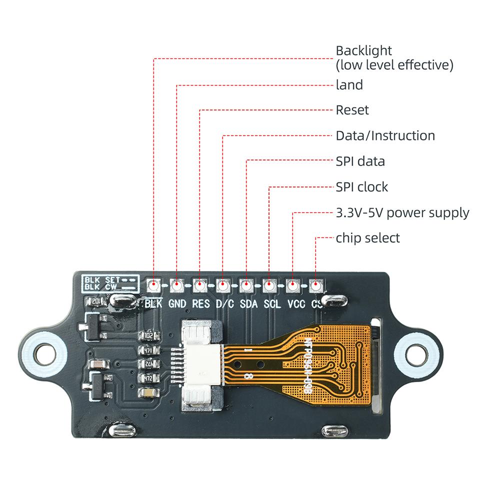 80X160 0.96 Inch Color TFT LCD Screen ST7735S Driver 4 Line SPI 8 Pin Blue Board Full View Angle Display For Wearable Industrial