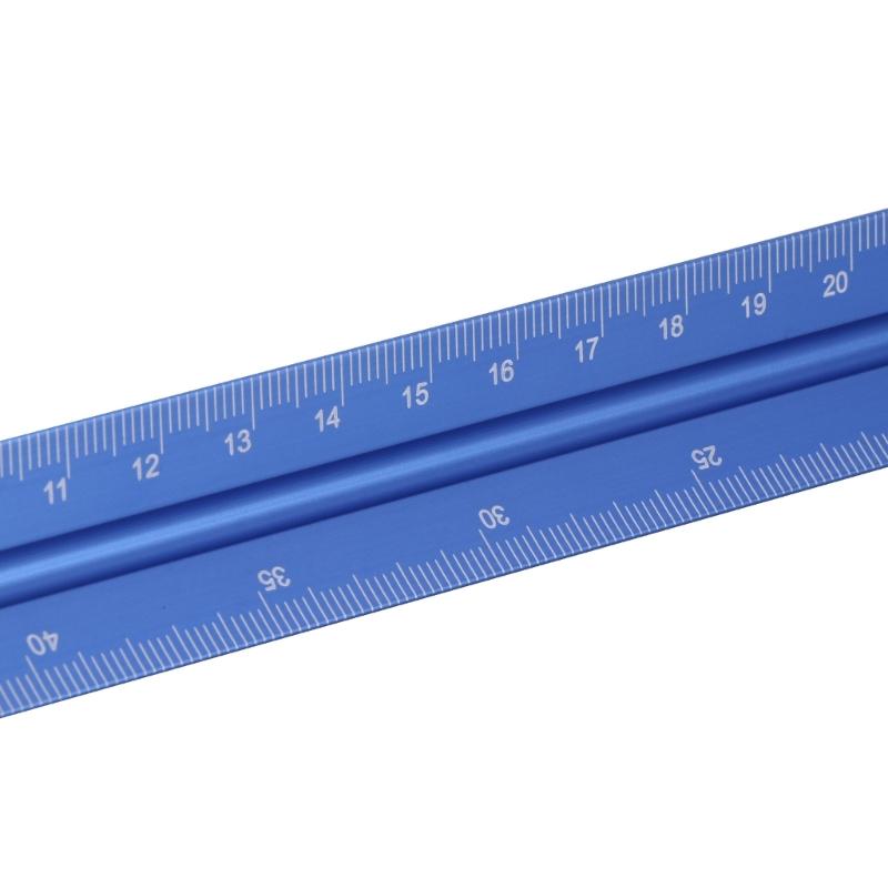 Architectural Scale Ruler, 12" 300mm Aluminum Architect Triangular Ruler for Architects, Students, Professional