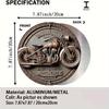 Placă de Aluminiu Vintage Retro 8x8" - Rotundă Motocicletă Garaj Metal Cutie Decor Perete pentru Casă, Garaj, Cafenea