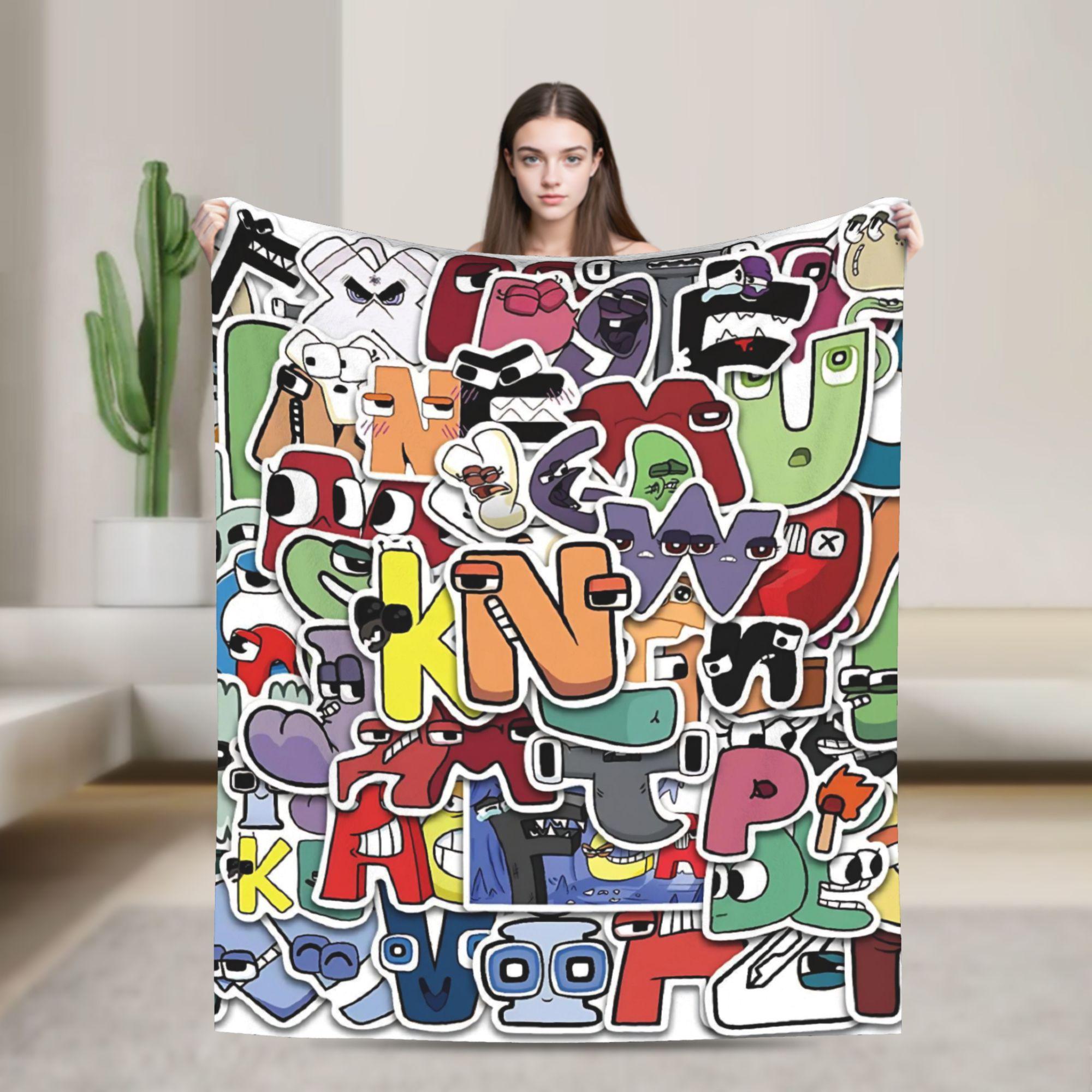 

Alphabet Lore English Cartoon Fashion Blanket Villain Letters Flannel Awesome Warm Throw Fashion Blankets for Home All Season Travel 75x90cm