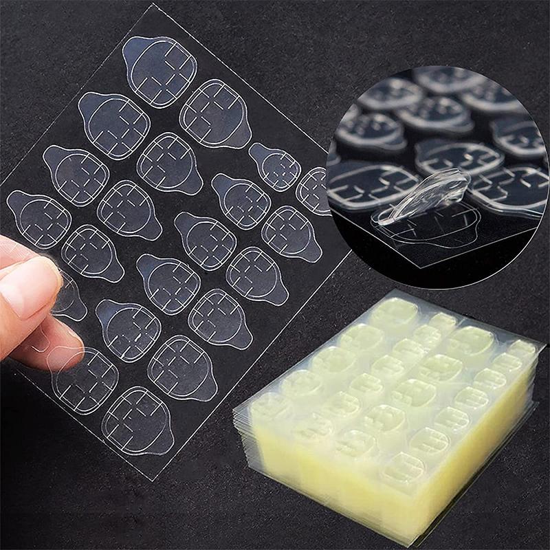 1/10 Sheets Nail Adhesive Tabs Environmentally Waterproof Double-Side Nail Glue Sticker, For False Nails Press On Nails