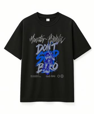 MONSTER REPUBLIC Rabbit Don'T Stop Bro Blue T-Shirt Black_9174