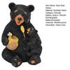 Solar Bear Lamp Figurine Weather-proof Outdoor Garden Yard Pathway Patio Lawn LED Honey Jar Bear Resin Statue Sculpture Decoration Light
