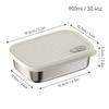 Large Capacity Food Storage Container 304 Stainless Steel Lunch Box Refrigerator Sealed Fruit Vegetable Fresh-keeping Box