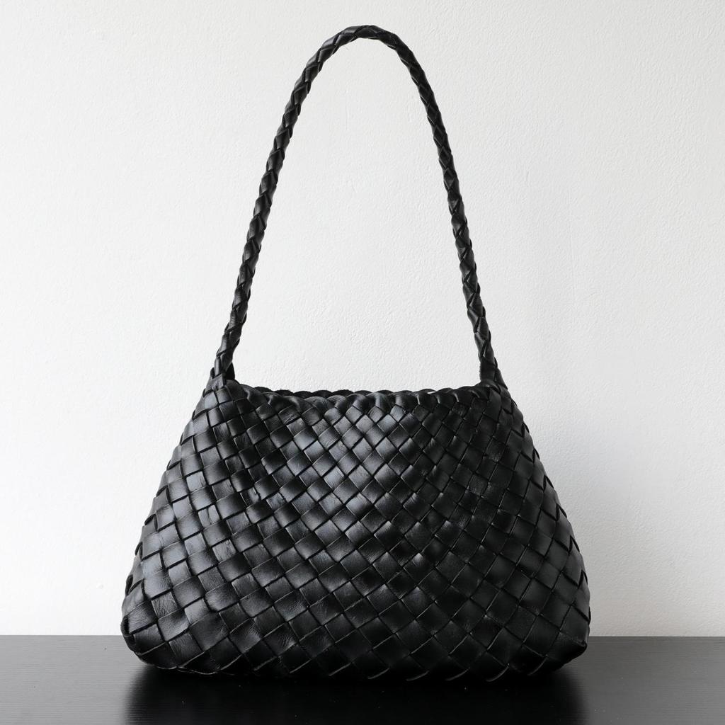 Borsa in Maglia Fatta a Mano Xiaomin Lusso Leggero Pelle di Mucca Strato Superiore Stile Retrò Pelle Conciata al Vegetale Vera Pelle Portatile Sotto Braccio