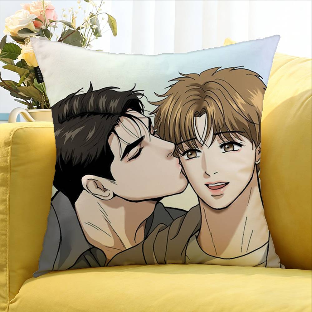 Bl Manhwa Jinx Joo Jaekyung Kim Dan Anime World Various Sizes Square Pillow Case For Car Home Bedchamber Decor