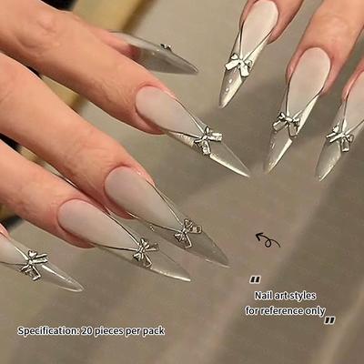 20 Pcs 3D Alloy Nail Art Charms Luxury Kawaii Bow Jewelry Nail Decoration Diy Accessories