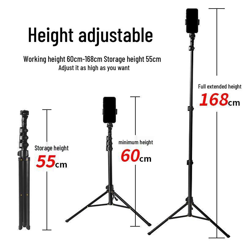 Floor-Standing Mobile Phone Tripod for Live Streaming & Photography Selfies