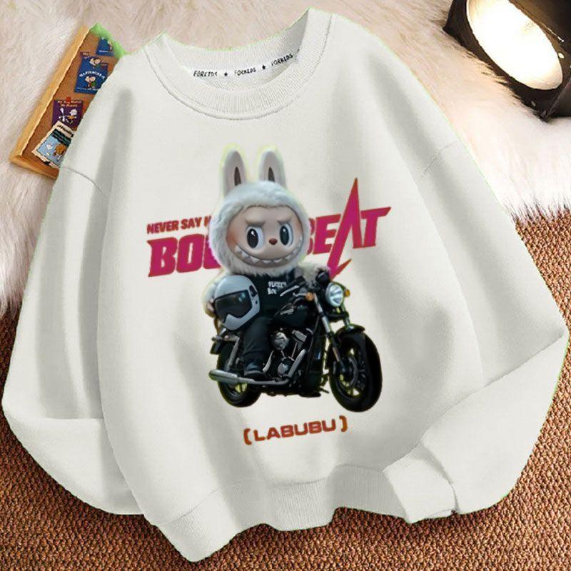 

Fashionable and Cute Round-neck Hoodies for Children, Long-sleeved Loose Hoodies for Boys and Girls In Spring and Autumn 110