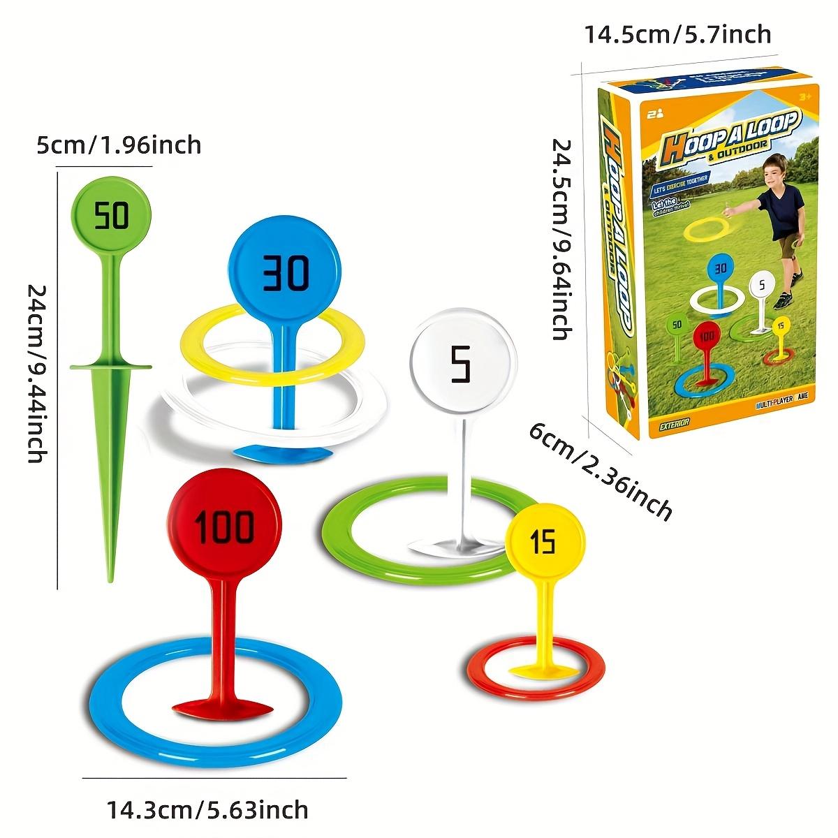 

1 set of rainbow ring ball throwing game equipment, mixed colors, PET material, a must for outdoor activities, beach games.