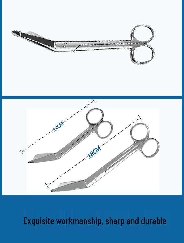 Stainless Steel Surgical Gauze & Tissue Scissors for Eye Surgery, Student Training, and Orthopedic Plaster Removal