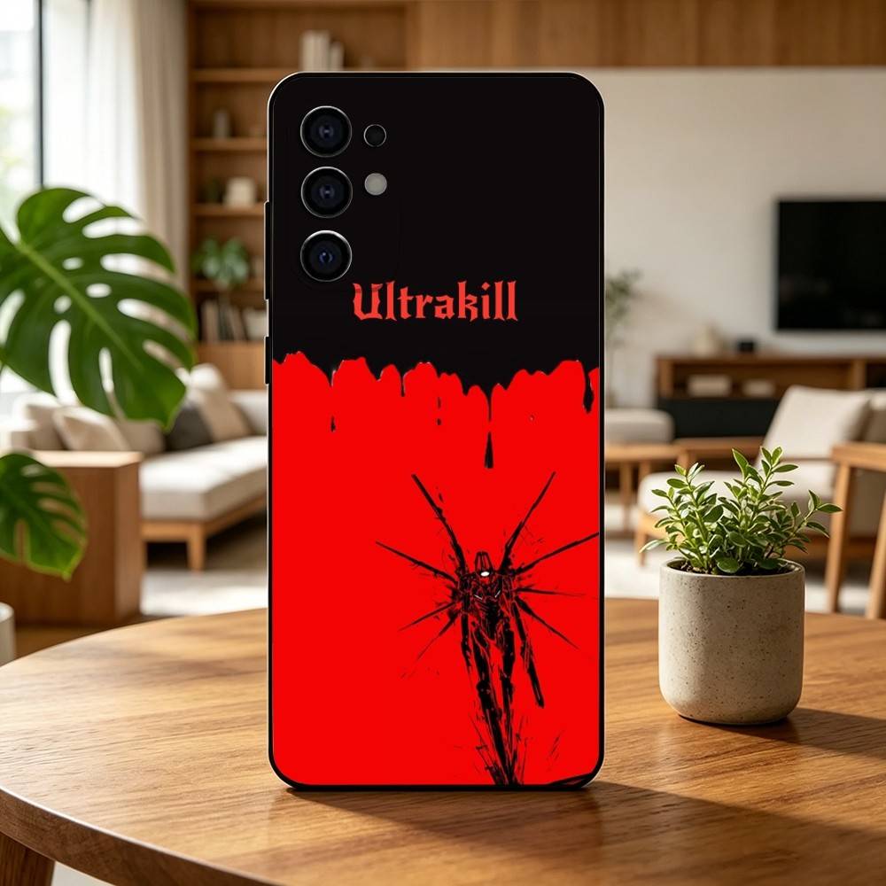 Game U-ULTRAKILL-L Phone Case Black Silicone Soft For Samsung S25,S24,S21,S22,S23,S30,Ultra,S20,Plus,Fe,Lite