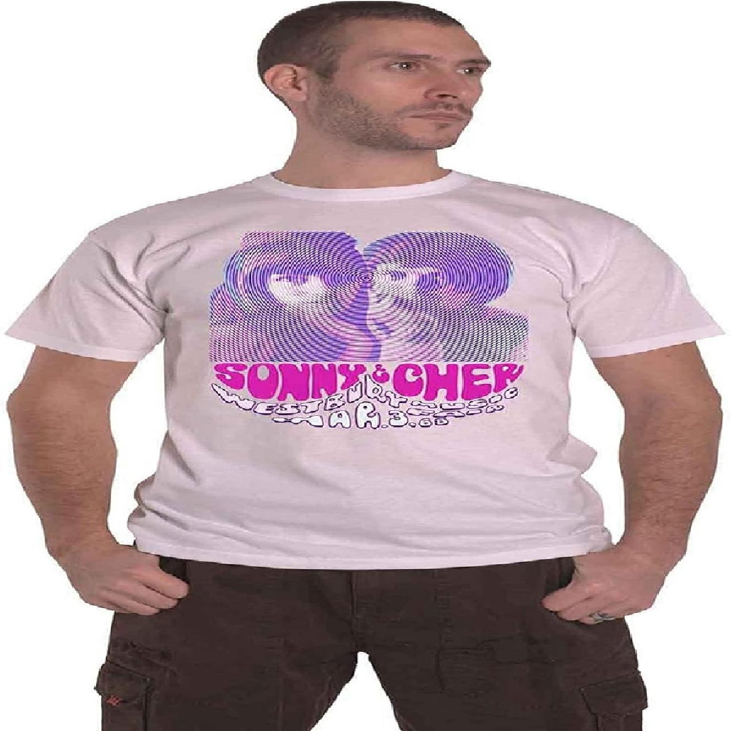 Sonny & Cher T Shirt Westbury Music Fair New Official Mens White XXXXXL белый