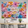 2D Flat Pastel Color Paper Flower Backdrop Pink Floral Wall Photography Background for Party Portrait Photoshoot