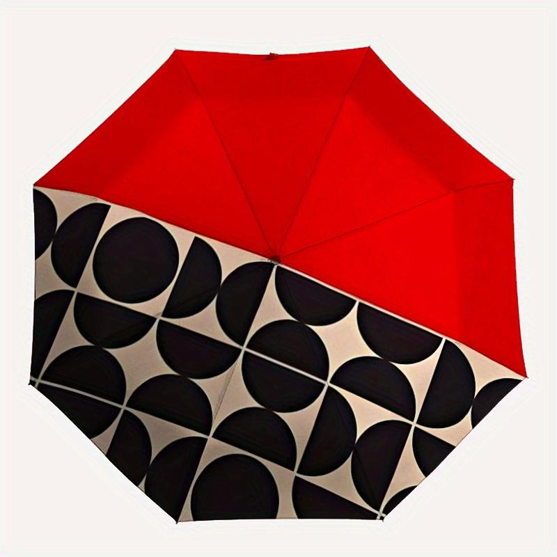 

1pc Abstract Pattern Automatic Open/Close Umbrella, Portable Folding Umbrella for Travel, Themed Events, It is suitable as a gift for various festival