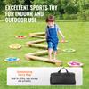 SucceBuy 6PCS Kids Balance Beam Stepping Stones Wooden Toddler Balance Boards Indoor/Outdoor Montessori Toy for Children Gifts