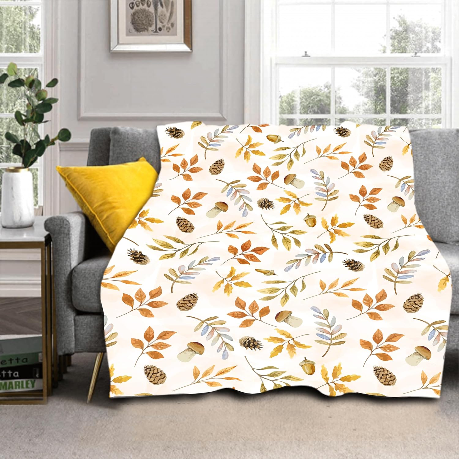Cowhide Print Blanket Faux Fur Throw Rug Brown White Animal Pattern Sofa Decor Rustic Farmhouse Style Living Room Home Textile Size: 75*100cm, Weight: 230 GSM