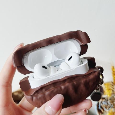 Creative three-dimensional coffee bean AirPods pro1 apple bluetooth headset case 1st generation cartoon protective cover for tide