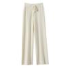 Autumn and Winter Women's High Waisted Warm Knitted Straight Leg Pants Solid Color Hanging Loose Wide Leg Pants