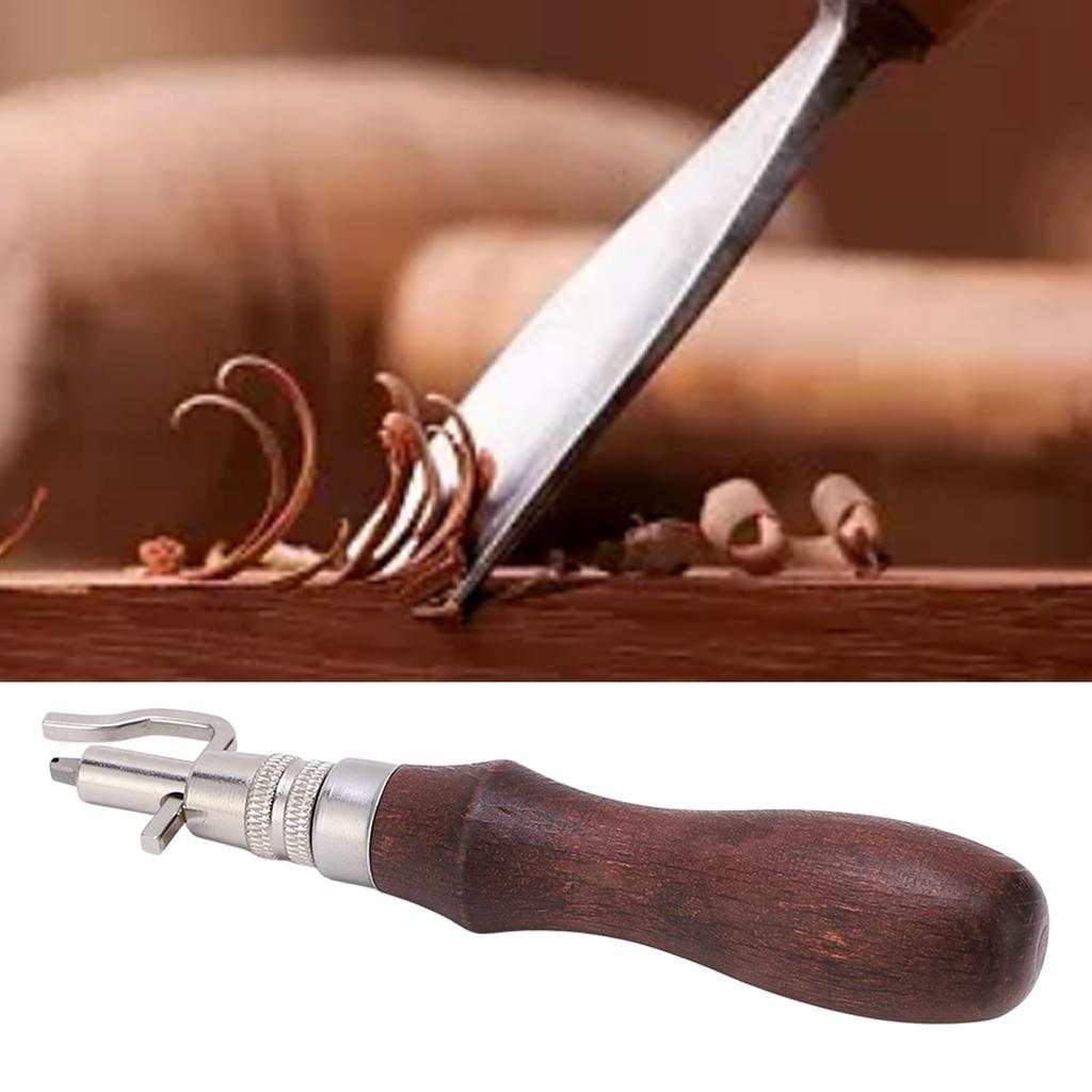 Leather Groover 7 in 1 Multipurpose Durable Wood Metal Labor Saving Strong Fixation Leather Beveler for DIY Leathercraft