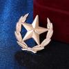 Stylish Wheat And Star Emblem Brooch Alloy Vintage Pin Wheat Star Brooch Pin For Clothing Accessories Lapel Decor