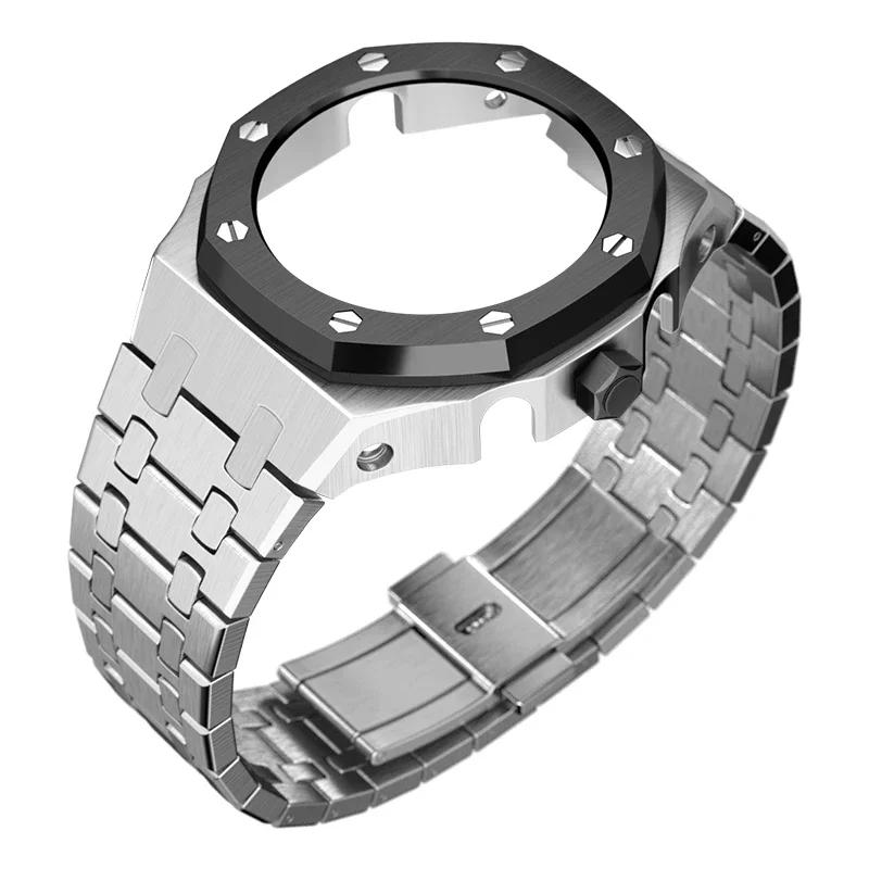 Mod Kit GEN5 GA2100 Metal Bezel for G shock Casioak Modification 4th Generation Rubber&Steel Watch Case Strap GA-B2100 2110