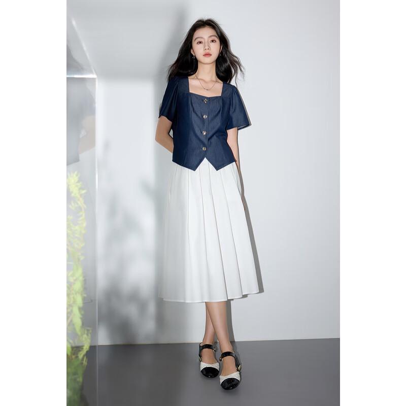 Sancai Plus Size A-Line High-Waist Skirt