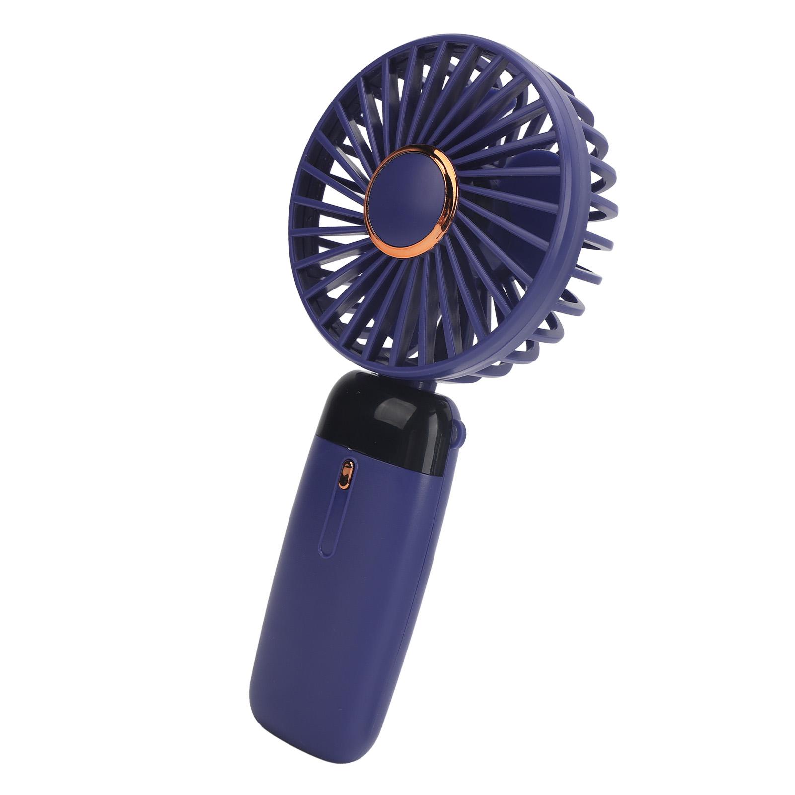 Handheld Fan Foldable Quiet 5 Speeds USB Charging Portable Small Desk Fan with Lanyard Base for   Outdoor Travel