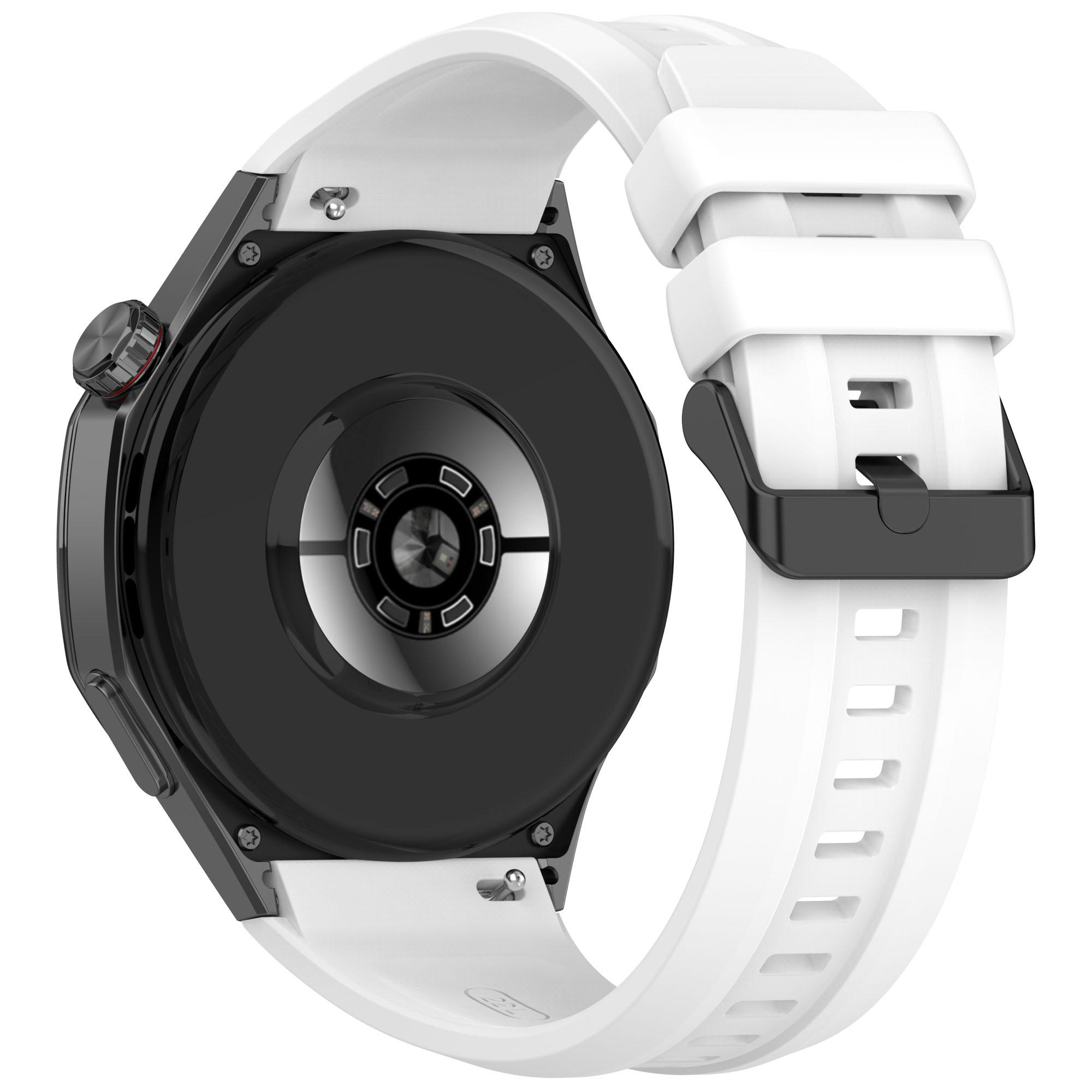 

Для Huawei Watch GT 5 Pro 46мм Жидкий силиконовый ремешок для часов Дышащий спортивный сменный ремешок White