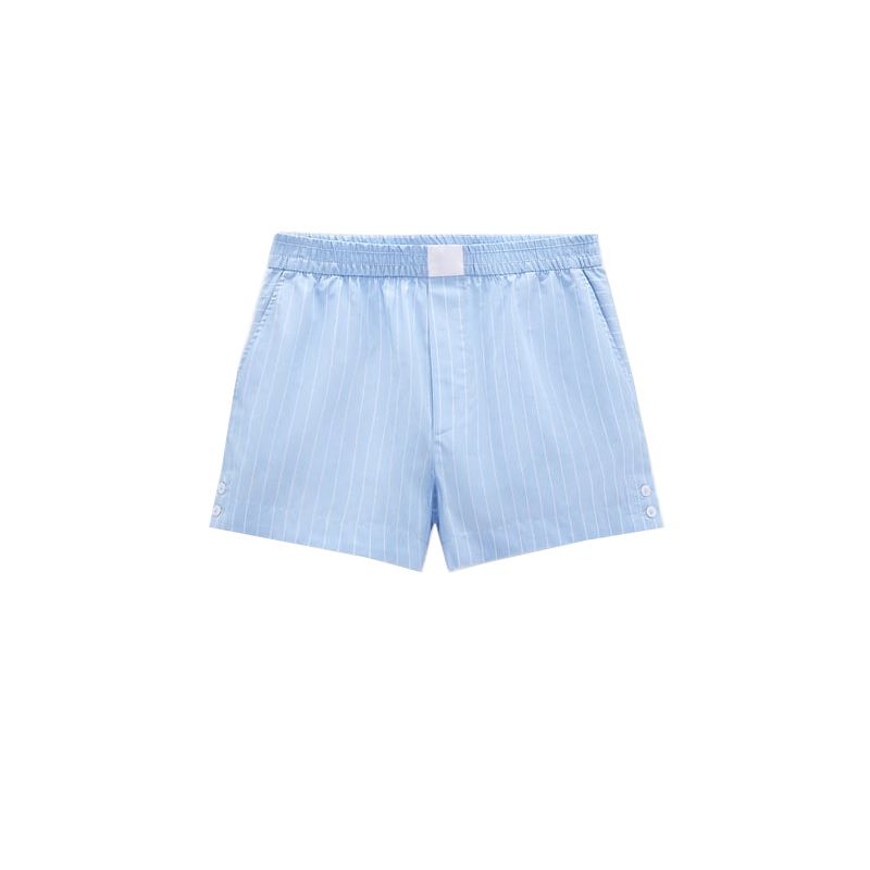 

Early Autumn New Two-Piece Suit Stripes Poplin Short Shirt 7889271 Stripes Poplin Shorts 6929502 Stripes shorts L