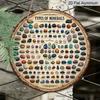 2D Flat, 1pc Round Aluminum Sign, Vintage Aluminum Plaque About "Mineral Types", "Ore Specimen Appreciation" Decorative Sign, Suitable for Study