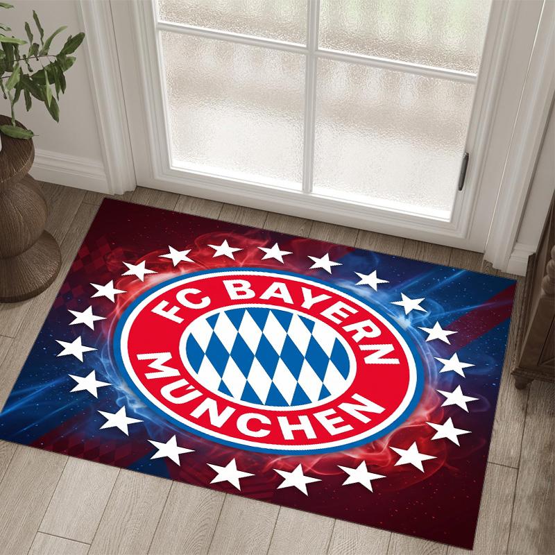 Diseño del Bayern de Múnich Alfombra de Terciopelo de Cristal Acogedora No?Alfombra Estampada Antideslizante Para Dormitorio Sala de Estar Entrada