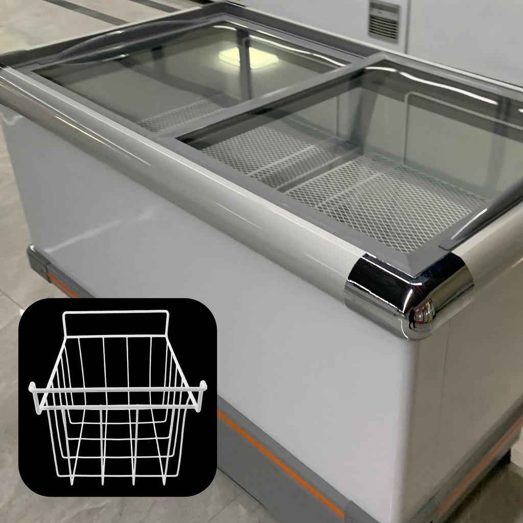 Cesto Portaverdure da Congelatore con Gancio e Divisori Multi-Regolabili Salvaspazio Ventilato per Congelatori Verticali e a Poitrina