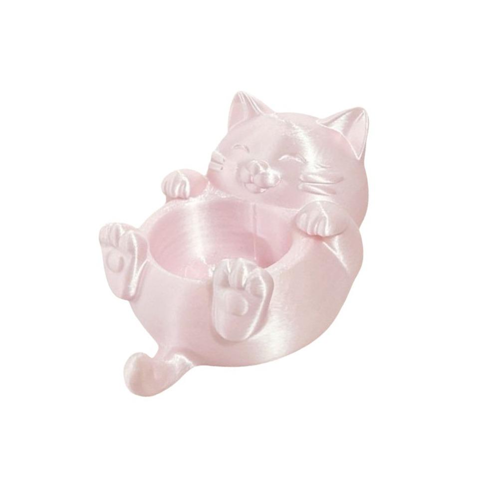 Cute 3D Printed Trinket Holder Plastic Jewelry Storage Box Modern Lucky Cat Storage Box Office