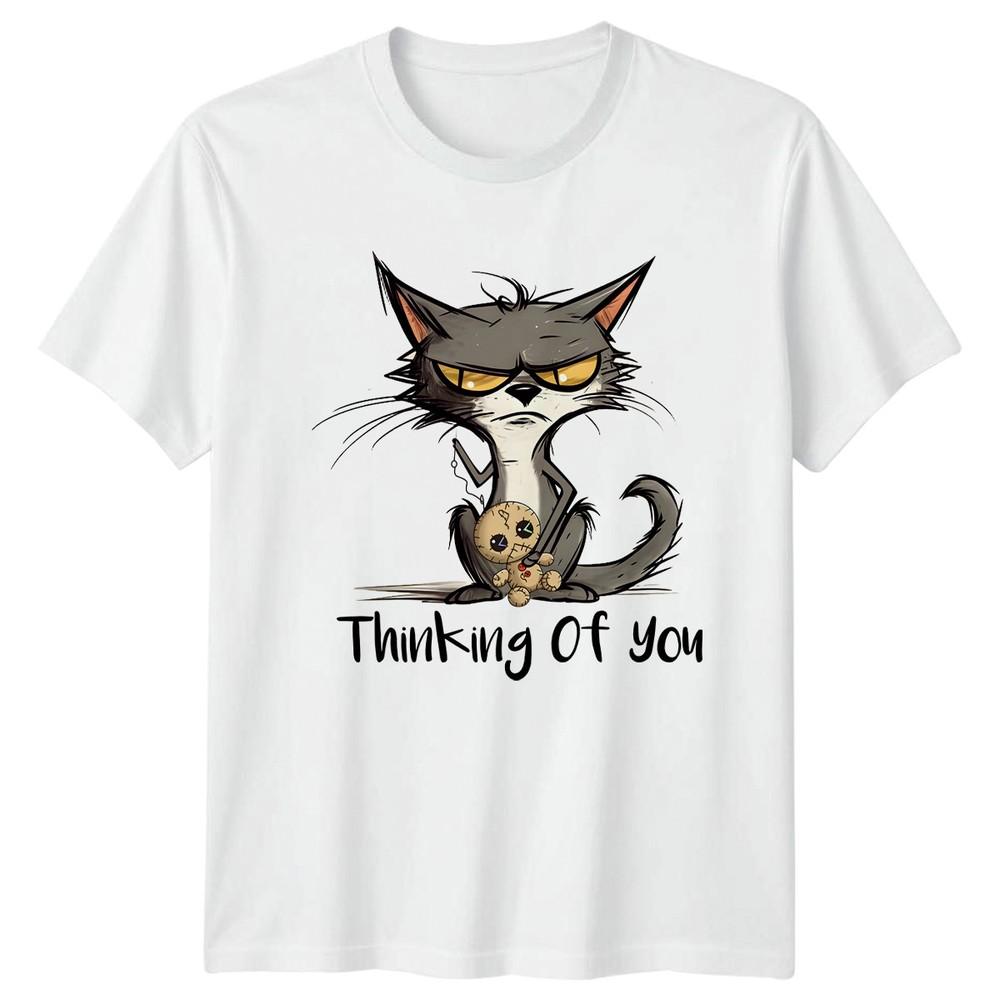 Thinking Of You TShirt Voodoo Cat Sarcastic Humor Birthday Gift For Him And Her S