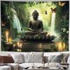 Tapiz de Buda de la Naturaleza 2D Banner de Arte de Pared Espiritual para el Hogar y el Dormitorio