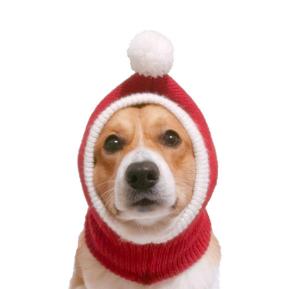 Yün Yeni Yıl Kedi Yün Şapka Örme Köpek Noel Şapka Sıcak Köpek Şapkaları Evcil Hayvan Kış Yün Şapka Noel