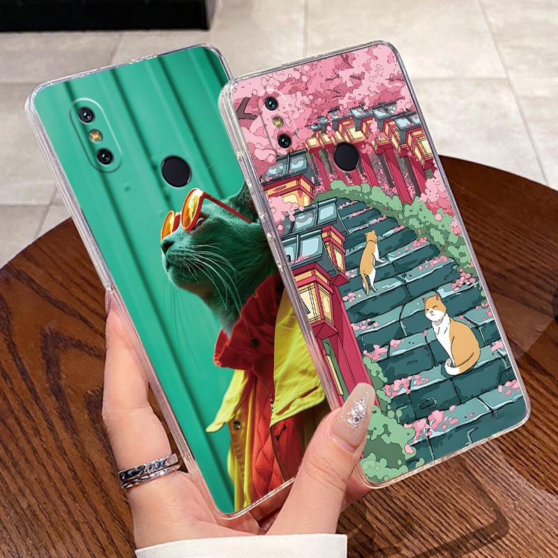 Jelly Casing For Xiaomi Mi A2 Fundas For Xiaomi Mi 6X Capa Clear Silicone Soft TPU Back Cover Cute Cat Rabbit Heart Phone Case