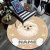 Custom Name,Cat Fish Label Portrait pattern round rug,Carpet Rug for Living Room Bedroom Playroom ,Non-slip Floor Mat,Holiday Gifts and Birthday Gifts