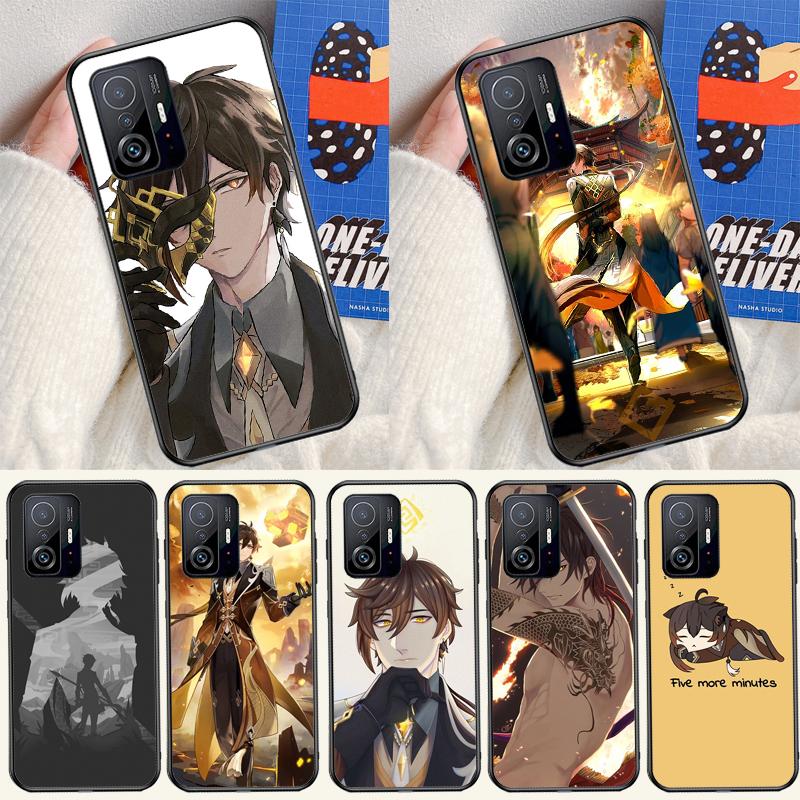 Zhongli Genshin Impact Cover For Xiaomi 14 Ultra 13 11T 12T 13T 14T Pro POCO X6 X7 Pro X3 X5 F3 F5 F6 M6 Pro Case