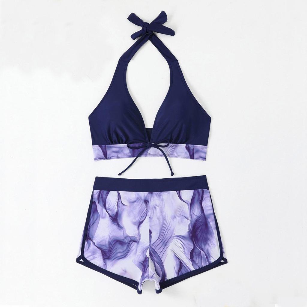 2026 Women's High-Waisted Boyshort Bikini Swimsuit - Modest, Sporty Two-Piece